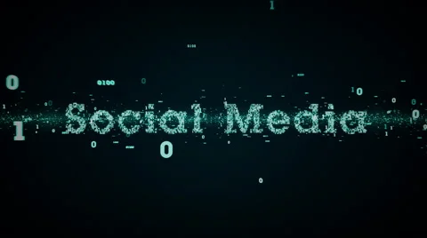 Binary Keywords Social Media Blue Stockbeeldmateriaal 54718298