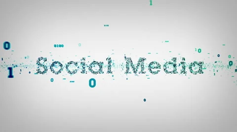 Binary Keywords Social Media White Stock-Footage 54718504