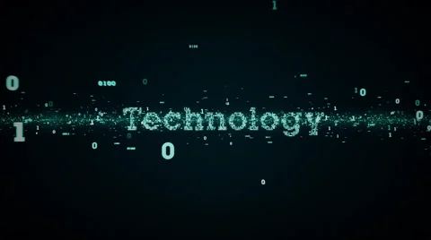 Binary Keywords Technology Blue Stock Footage 52944854