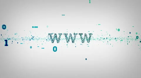 Binary Keywords WWW White Video stock 52945217