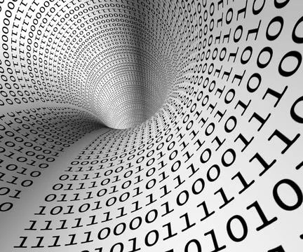 Binary language background 3d illustration background with binary language... Stock Photos