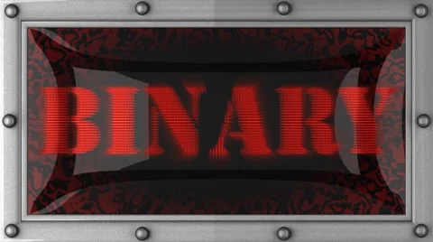 Binary on led Stock Footage 8665043
