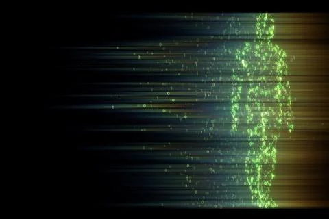 Binary man made of zeros and ones in computing concept Stockillustratie