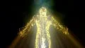 Binary man with orb glowing computer internet web net data 0 1 4K 4k or 4k+ Resolution