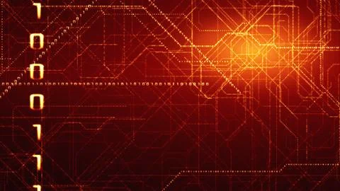 Binary Matrix Code Background. Concept Of Coding, Hacker Or Mining Stock Illustration