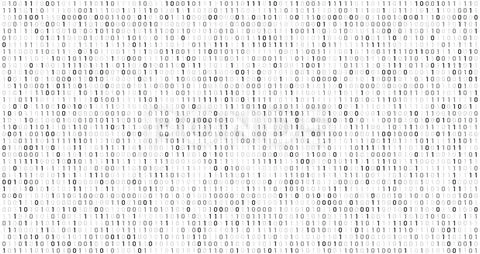 Binary matrix code. Computer data stream, digital security codes and gray c.. 库存插图