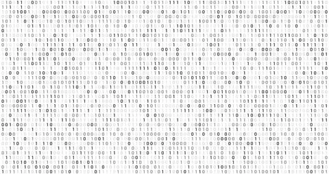 Binary matrix code. Computer data stream, digital security codes and gray c.. Stock Illustration