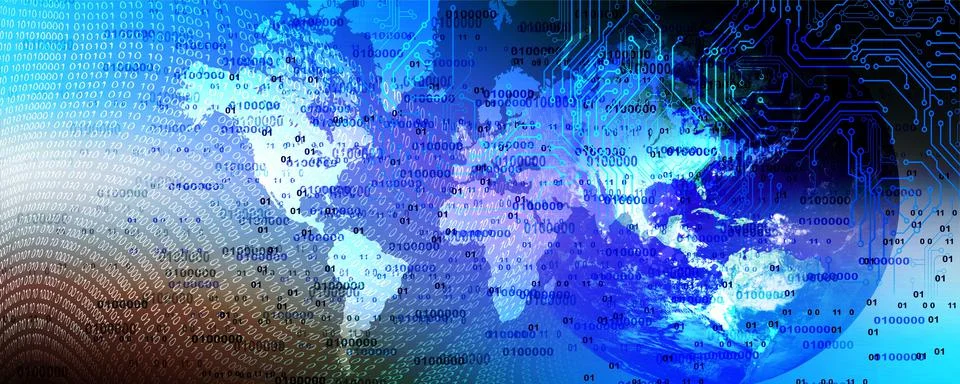 Binary matrix code on the screen. numbers of the computer matrix. The concept of Stock Illustration
