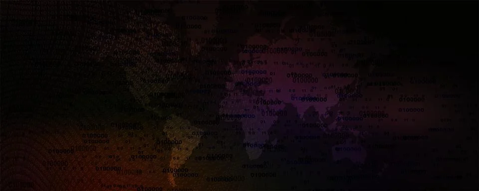 Binary matrix code on the screen. numbers of the computer matrix. The concept of Stock Illustration