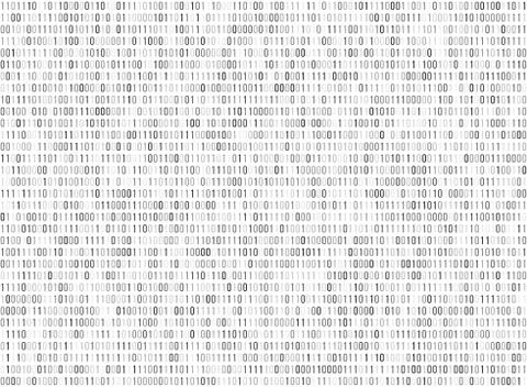 Binary matrix computer data code vector seamless background Stock Illustration