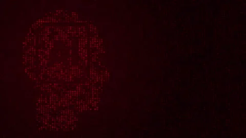Binary Matrix Data concept for Artificial,  Algorithm binary of digital data 스톡 동영상 345293817