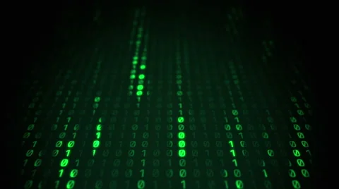 Binary Matrix Falling Prespective Vídeos de archivo 46387307