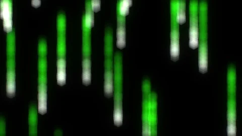 Binary Matrix Rain Loop, Blurred Stock Footage 81635825
