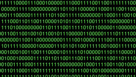 BINARY MOVING HORIZONTAL BG CODING PROGRAMMING BG HACKER SCREEN SCIFI MOVIE.. Stock Illustration