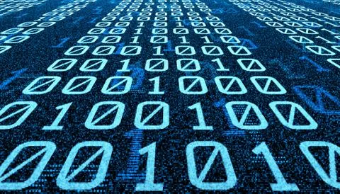 Binary network code technology, data transmission and storage Stockillustratie