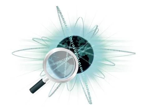 Binary Network Data Online Privacy Code Concept Stock Illustration