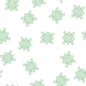 Binary neural network glyph seamless pattern Stock Illustration