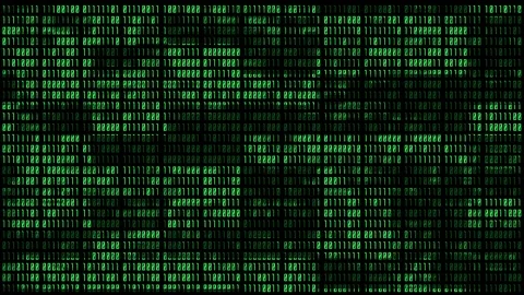 Binary Number Animation Scanning and Checking on Black Background Stock Footage 124093996