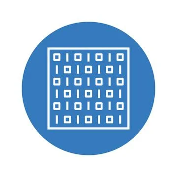 Binary, number, code, coding icon Stock Illustration