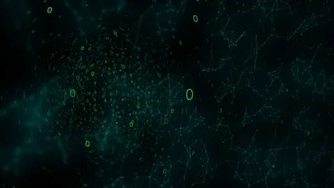 Binary number sphere cyberspace 動画素材 97800687