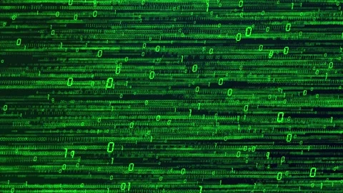 Binary number string information flow scrolling Video stock 221553216