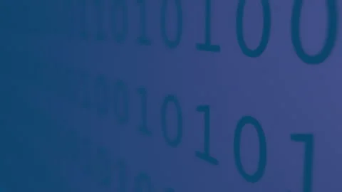 Binary Number System on the Computer's LCD (purple haze ambiance) Stock Footage 258292784