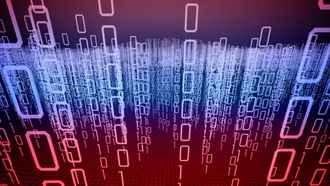 Binary numbers 3d backdrop animation. Stock Footage 170296377