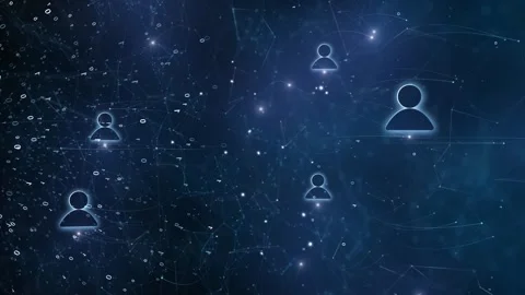 Binary numbers artificial intelligence people cyberspace Stock Footage 333710435