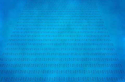 Binary numbers on a blue sky イラスト素材