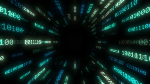 Binary numbers code data hole Stock-Footage 131820197