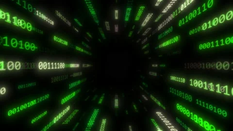 Binary numbers code data hole 動画素材 131821465