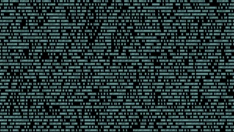 Binary numbers on the computer screen in matrix style. Stock Footage 127677255