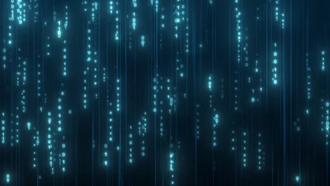 Binary numbers with cyberspace Matrix, Protection of the ban, Cyber security Stockbeeldmateriaal 348472318