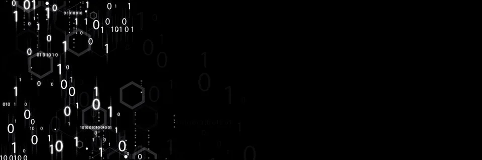 Binary numbers on digital screen 스톡 사진