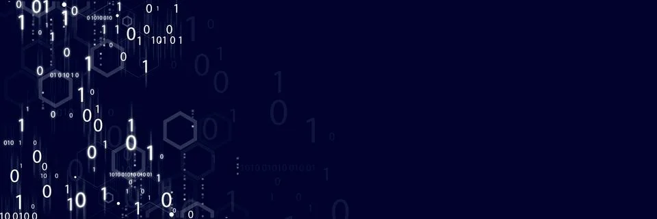 Binary numbers on digital screen Stock Photos