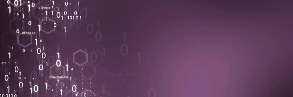 Binary numbers on digital screen 스톡 사진