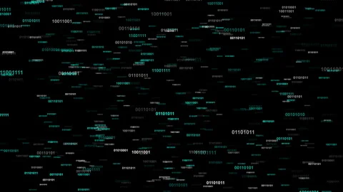 Binary numbers digits scrolling Background Animation Stock Footage 339555217