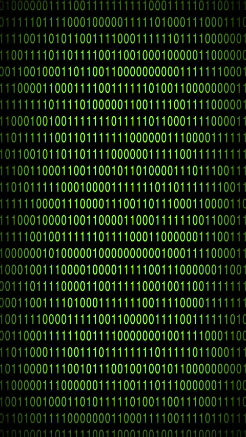 Binary numbers encircling vertical video. Binary code abstract animation. Binary Stockbeeldmateriaal 315230133