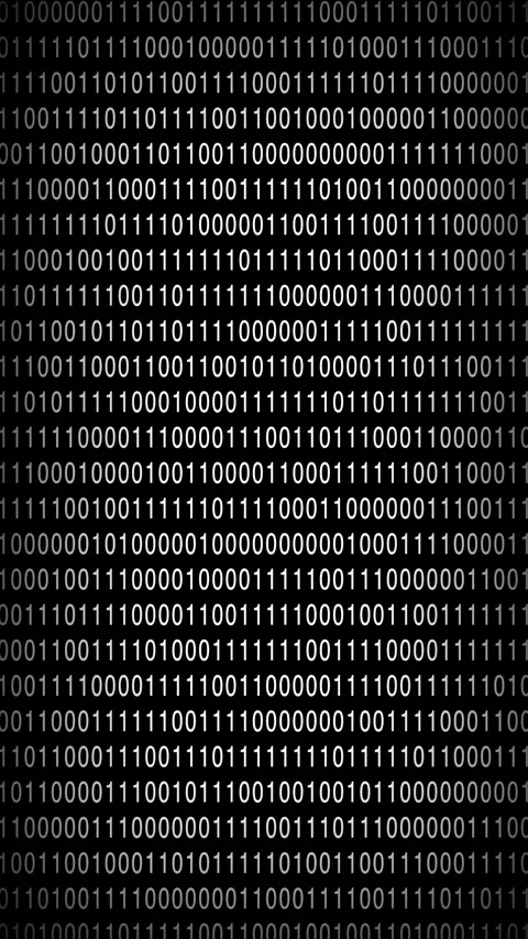 Binary numbers encircling vertical video. Binary code abstract animation. Binary Stockbeeldmateriaal 315230134