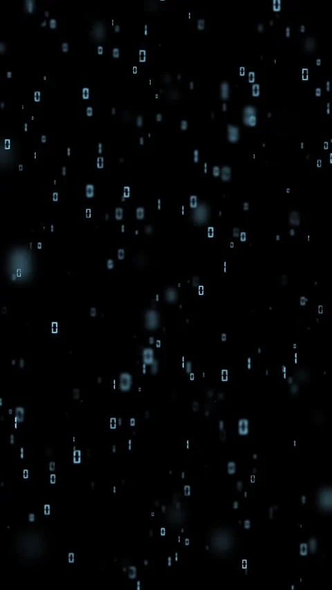 Binary numbers fly loop motion on black vertical background Stock Footage 341830146