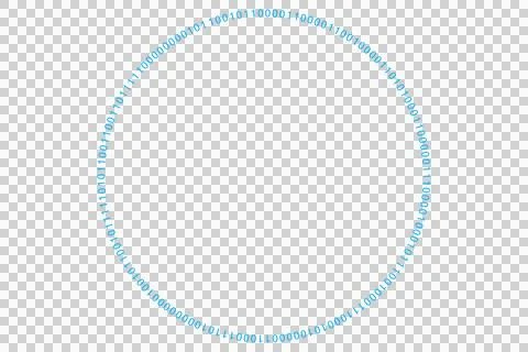 Binary numbers forming circle Illustrazione stock