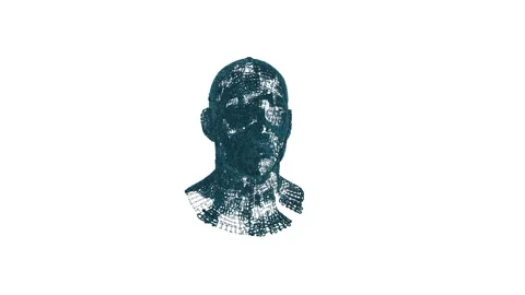 Binary numbers forming human head, illustrating Artificial Intelligence, aga Video stock 319073456