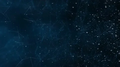 Binary numbers motion on artistic dark background 動画素材 147411498