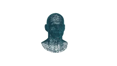 Binary numbers particles forming human head, illustrating Artificial Intelligenc Stock Footage 326623668