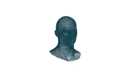 Binary numbers particles human head, illustrating Artificial Intelligence, again Stock Footage 336560470