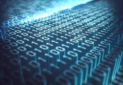 Binary Numbers Program Codes 스톡 일러스트