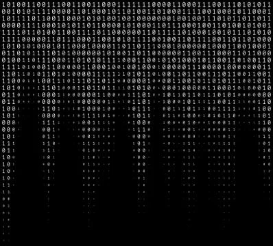 Binary Numbers Texture Stock Illustration