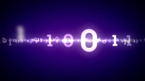 Binary Numbers Tracking Purple Stock Footage 44102161