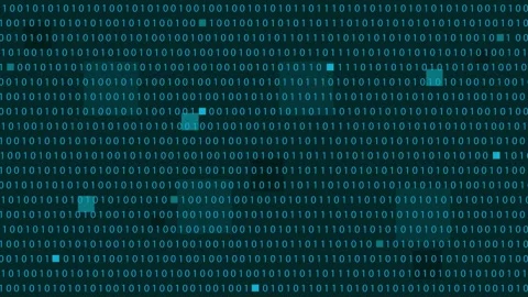 Binary numeral system zero one for modern technology and security protection Stock Footage 296410265