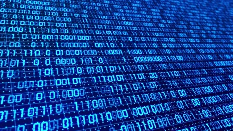 Binary numeric password screen scrolling 库存影片 223289403